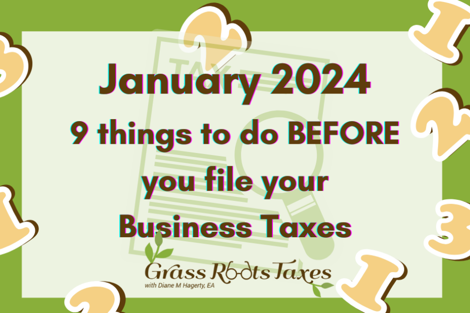 January 2024 9 things to do before your file your business taxes