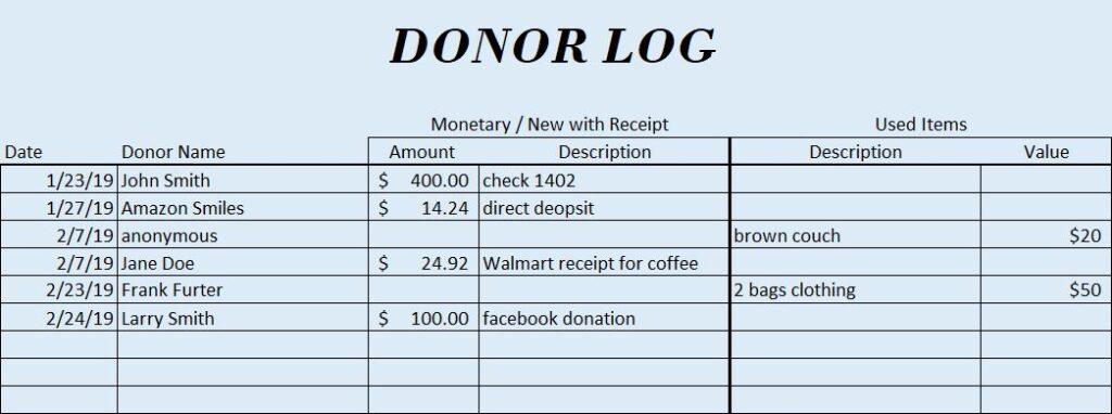 Donor Log