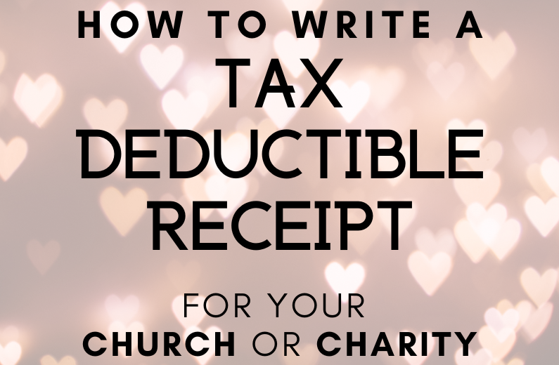 Tax deductible receipt