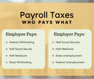 Graphic explaining payroll taxes