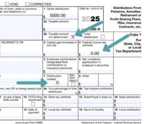 1099R for baby distribution