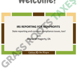 IRS Reporting for Non-Profits Booklet